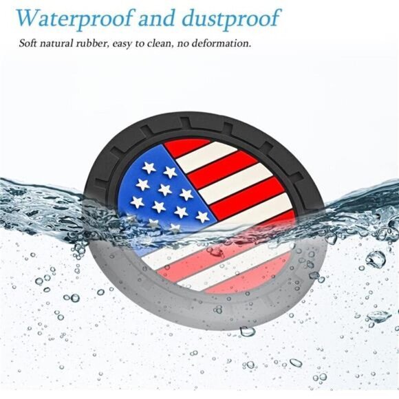 American Flag Car Cup Coasters 4-Pack Cup Holder Anti Slip Rubber Vehicle - Picture 4 of 6